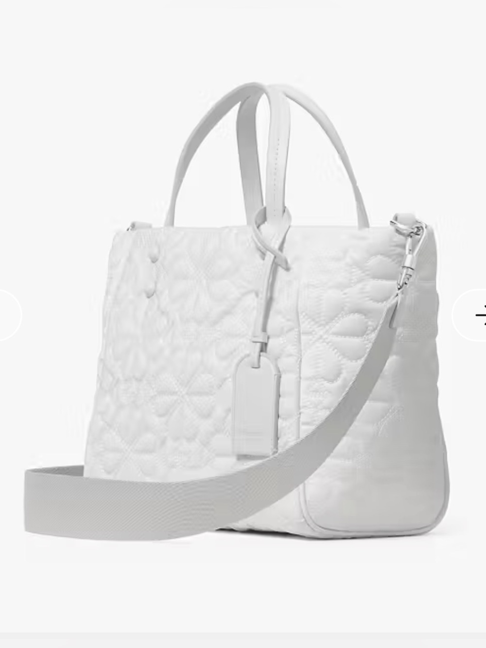 Kate Spade New York Tilly Quilted Sm Tote. White Dove. - Picture 5 of 15